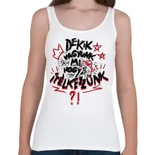 PRINTFASHION De kik vagyunk mi, hogy ítélkezzünk? - Női atléta - Fehér női trikó