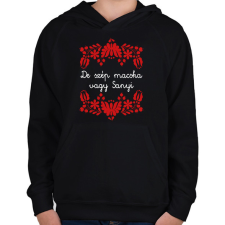 PRINTFASHION De szép macska vagy Sanyi - Gyerek kapucnis pulóver - Fekete gyerek pulóver, kardigán