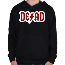 PRINTFASHION DEAD - ACDC paródia - Gyerek kapucnis pulóver - Fekete gyerek pulóver, kardigán