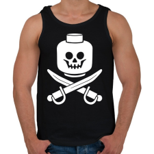 PRINTFASHION Dead Bricks Tell No Tales - Férfi atléta - Fekete atléta, trikó