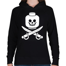 PRINTFASHION Dead Bricks Tell No Tales - Női kapucnis pulóver - Fekete női pulóver, kardigán