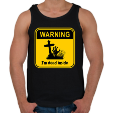 PRINTFASHION Dead Inside - Férfi atléta - Fekete atléta, trikó