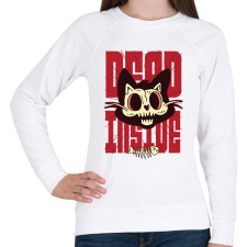 PRINTFASHION Dead inside - Női pulóver - Fehér női pulóver, kardigán