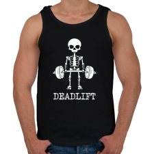 PRINTFASHION Deadlift - Férfi atléta - Fekete atléta, trikó