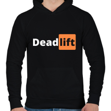 PRINTFASHION Deadlift - Férfi kapucnis pulóver - Fekete férfi pulóver, kardigán