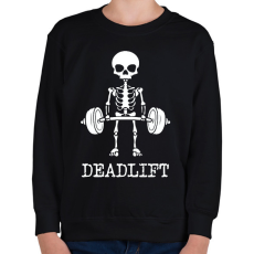 PRINTFASHION Deadlift - Gyerek pulóver - Fekete