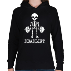 PRINTFASHION Deadlift - Női kapucnis pulóver - Fekete