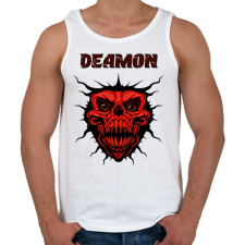 PRINTFASHION DEAMON - Férfi atléta - Fehér atléta, trikó