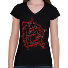 PRINTFASHION Dean Ambrose - Női V-nyakú póló - Fekete