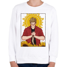 PRINTFASHION Dean - Gyerek pulóver - Fehér gyerek pulóver, kardigán