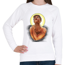 PRINTFASHION Dean - Női pulóver - Fehér női pulóver, kardigán