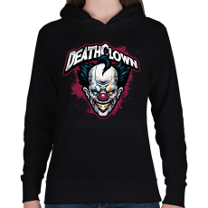 PRINTFASHION Death Clowns - Női kapucnis pulóver - Fekete
