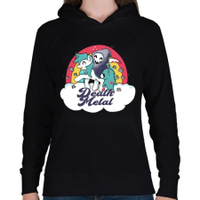 PRINTFASHION Death Metal - Női kapucnis pulóver - Fekete női pulóver, kardigán