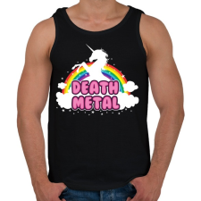 PRINTFASHION Death Metal unikornis - Férfi atléta - Fekete atléta, trikó