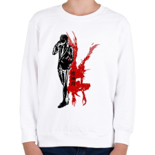 PRINTFASHION Death note - Gyerek pulóver - Fehér gyerek pulóver, kardigán