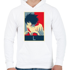 PRINTFASHION Death Note - L - Férfi kapucnis pulóver - Fehér női pulóver, kardigán