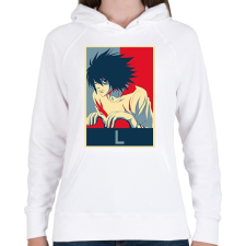 PRINTFASHION Death Note - L - Női kapucnis pulóver - Fehér női pulóver, kardigán