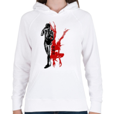 PRINTFASHION Death note - Női kapucnis pulóver - Fehér
