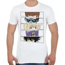 PRINTFASHION Death Note - Szemek - Férfi póló - Fehér férfi póló