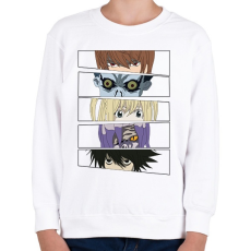 PRINTFASHION Death Note - Szemek - Gyerek pulóver - Fehér