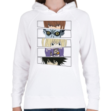 PRINTFASHION Death Note - Szemek - Női kapucnis pulóver - Fehér női pulóver, kardigán