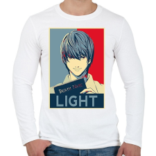 PRINTFASHION Death Note - Yagami - Férfi hosszú ujjú póló - Fehér férfi póló