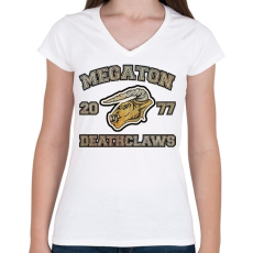 PRINTFASHION Deathclaws - Női V-nyakú póló - Fehér