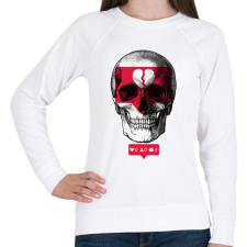 PRINTFASHION Deathgram - Női pulóver - Fehér női pulóver, kardigán