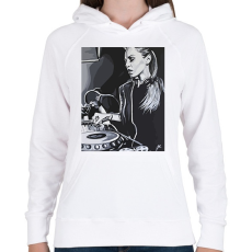 PRINTFASHION Deborah de Luca - Női kapucnis pulóver - Fehér