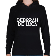 PRINTFASHION Deborah de Luca - Női kapucnis pulóver - Fekete női pulóver, kardigán