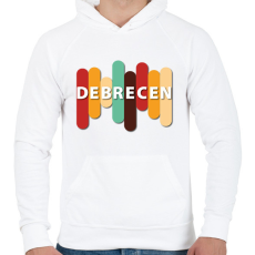 PRINTFASHION Debrecen - Színes - Férfi kapucnis pulóver - Fehér