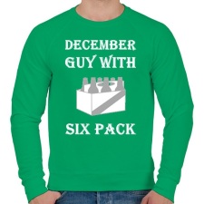 PRINTFASHION Decemberben született kockás hasú 2 - Férfi pulóver - Zöld férfi pulóver, kardigán