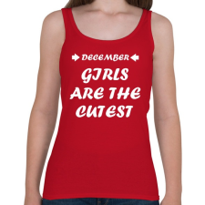 PRINTFASHION decemberi csajok a legcukibbak - Női atléta - Cseresznyepiros női trikó