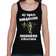 PRINTFASHION Decemberi horgász - Női atléta - Fekete női trikó