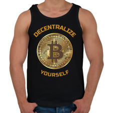 PRINTFASHION DECENTRALIZE - Férfi atléta - Fekete atléta, trikó