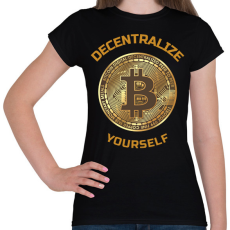 PRINTFASHION DECENTRALIZE - Női póló - Fekete
