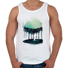 PRINTFASHION Deep in the forest - Férfi atléta - Fehér