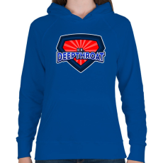 PRINTFASHION DEEPTHROAT - Női kapucnis pulóver - Királykék