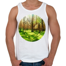 PRINTFASHION Deer couple - Férfi atléta - Fehér