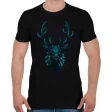 PRINTFASHION Deer - Férfi póló - Fekete férfi póló
