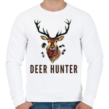 PRINTFASHION deer hunter - Férfi pulóver - Fehér férfi pulóver, kardigán