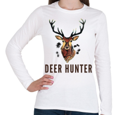 PRINTFASHION deer hunter - Női hosszú ujjú póló - Fehér női póló