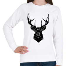 PRINTFASHION deer - Női pulóver - Fehér női pulóver, kardigán