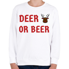 PRINTFASHION DEER OR BEER - Gyerek pulóver - Fehér