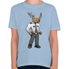 PRINTFASHION Deer Security - Gyerek póló - Világoskék gyerek póló