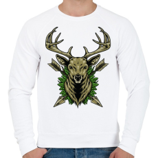 PRINTFASHION DeerHunter - Férfi pulóver - Fehér