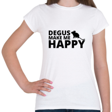 PRINTFASHION Degus make me happy - Női póló - Fehér