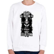 PRINTFASHION Dehát kik vagyunk mi hogy ítélkezzünk?! - Gyerek pulóver - Fehér gyerek pulóver, kardigán