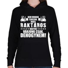 PRINTFASHION DEHOGYNEM, Raktáros! - Női kapucnis pulóver - Fekete