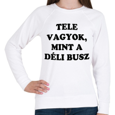 PRINTFASHION Déli busz - Női pulóver - Fehér női pulóver, kardigán